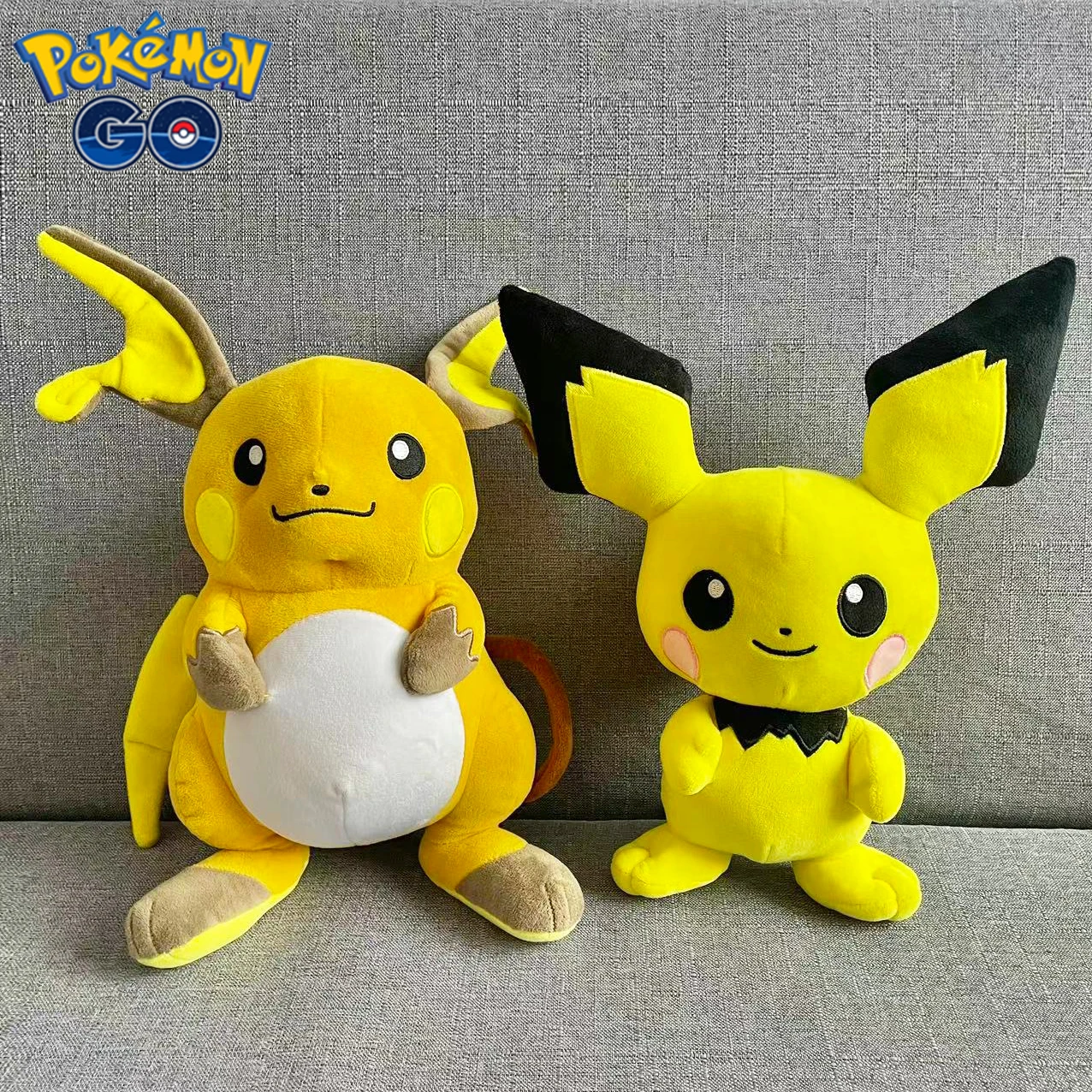 New Pokemon Stuffed Anime Pichu/Pikachu/Raichu Plush Toy Kawaii Cartoon&Cute Doll Sleeping Pillow Birthday Gifts Girl Room Decor