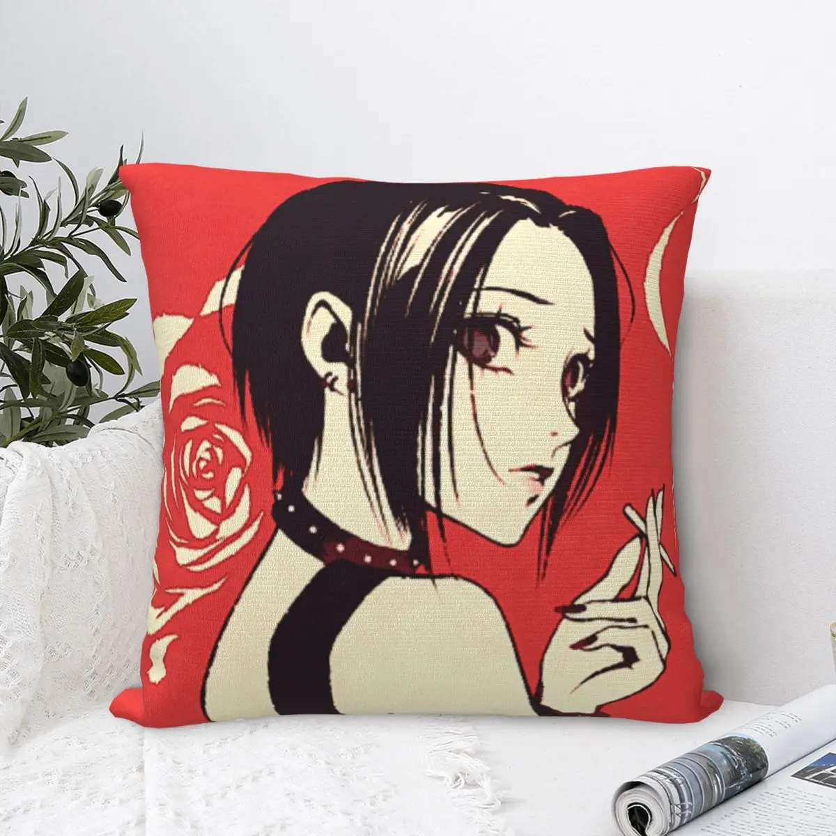 

Nana Osaki Pillowcase Printed Polyester Cushion Cover Decor Anime Throw Pillow Case Cover Sofa Zipper 45X45cm