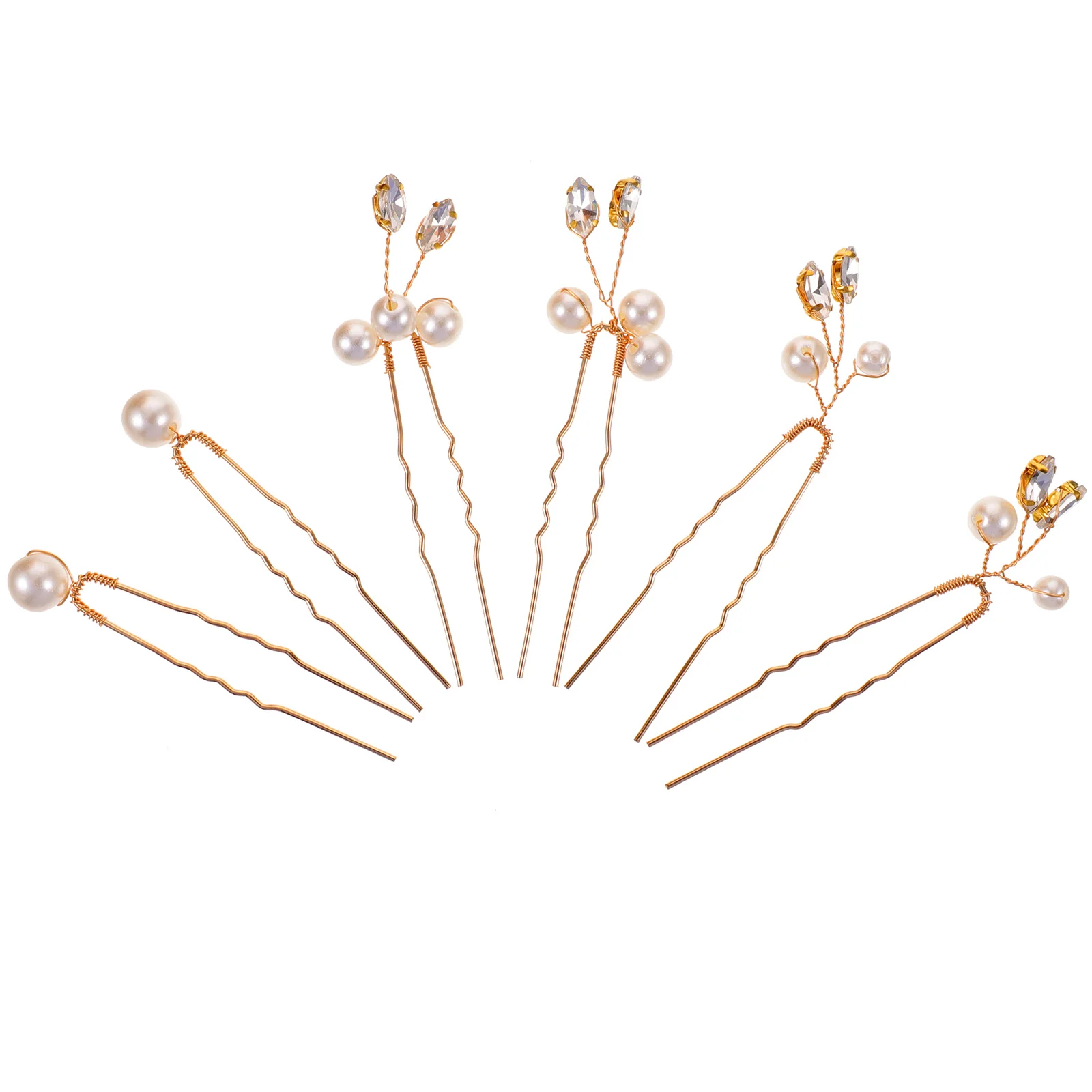 6 قطع من دبابيس الشعر المصنوعة من حجر الراين لؤلؤ الزفاف وإكسسوارات شعر الزفاف لوصيفات العروس والمناسبات الخاصة دبوس شعر من حجر الراين واللؤلؤ #2