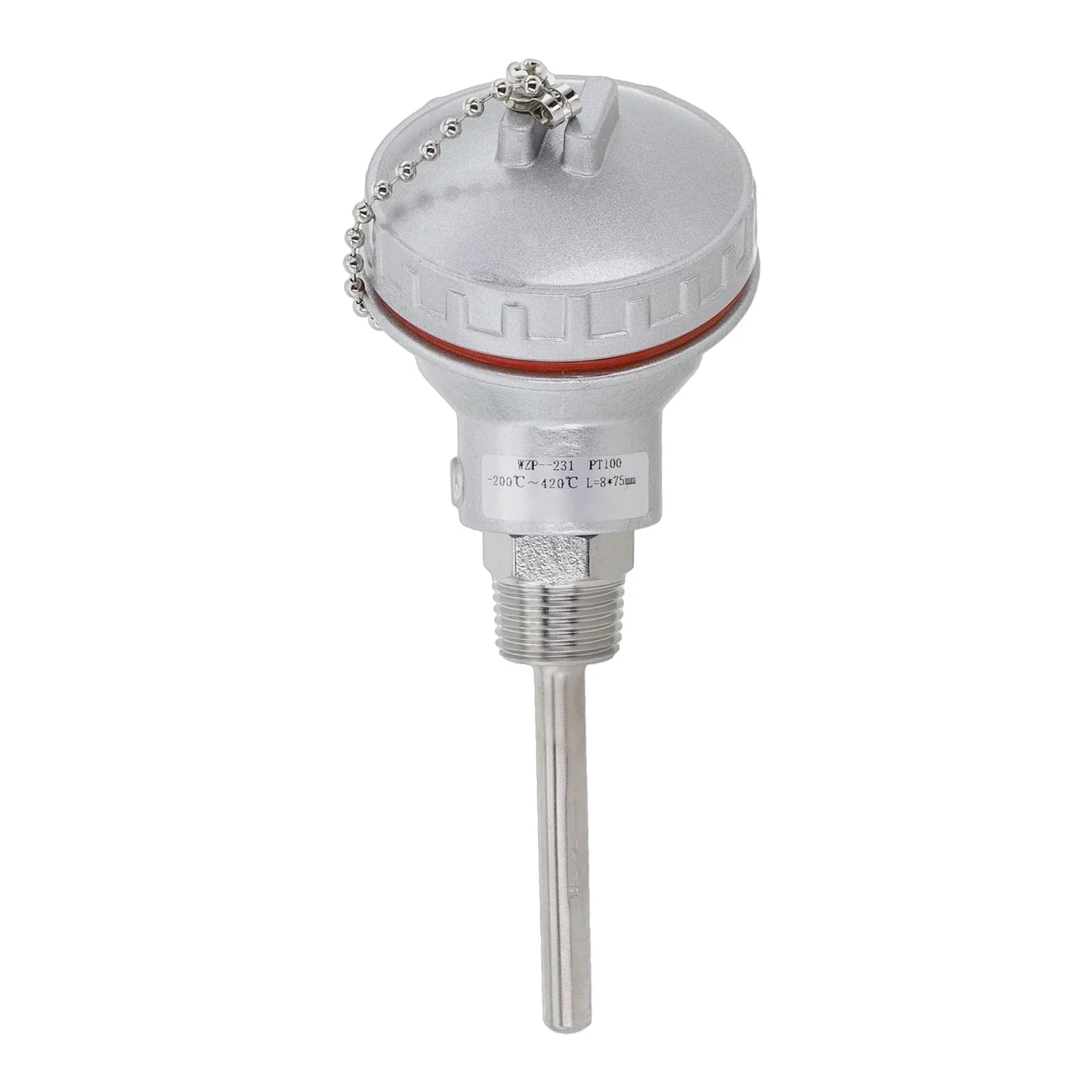 

RTD PT100 Temperature Sensor Probe 1/2" NPT Thread Thermocouple Terminal Head 304 Stainless Steel Tool Accessories