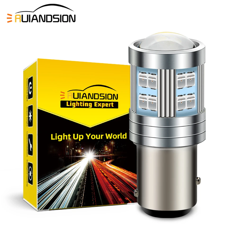 

Ruiandsion BAZ15D P21/4W Rear Turn Signal LED Hi/Lo Beam Bulb BAW15D BAY15D 1157 P21/5W Fit Truck SUV Parking Light Side Marker