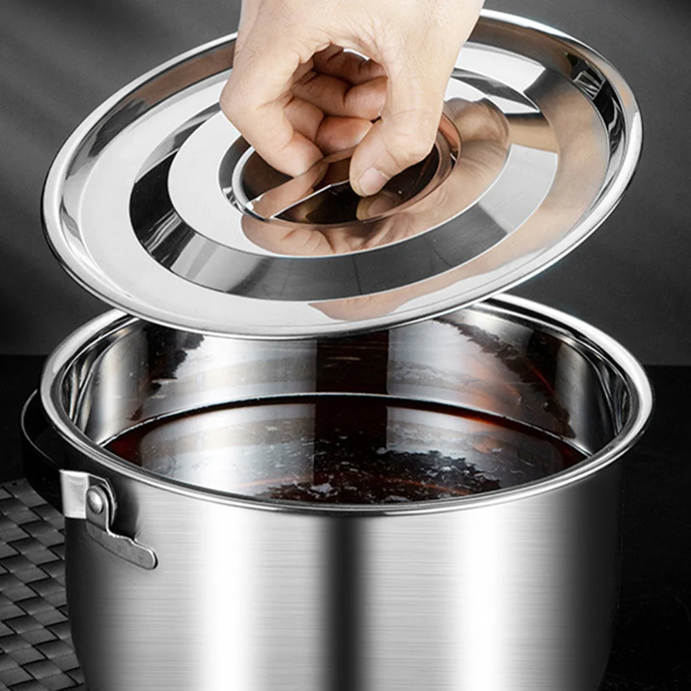 

1.4L Stainless Steel Pig Oil Container Smooth Mixing Bowl Kitchen Storage Basin For Salad Egg Pasta Metal Bowl With Lid