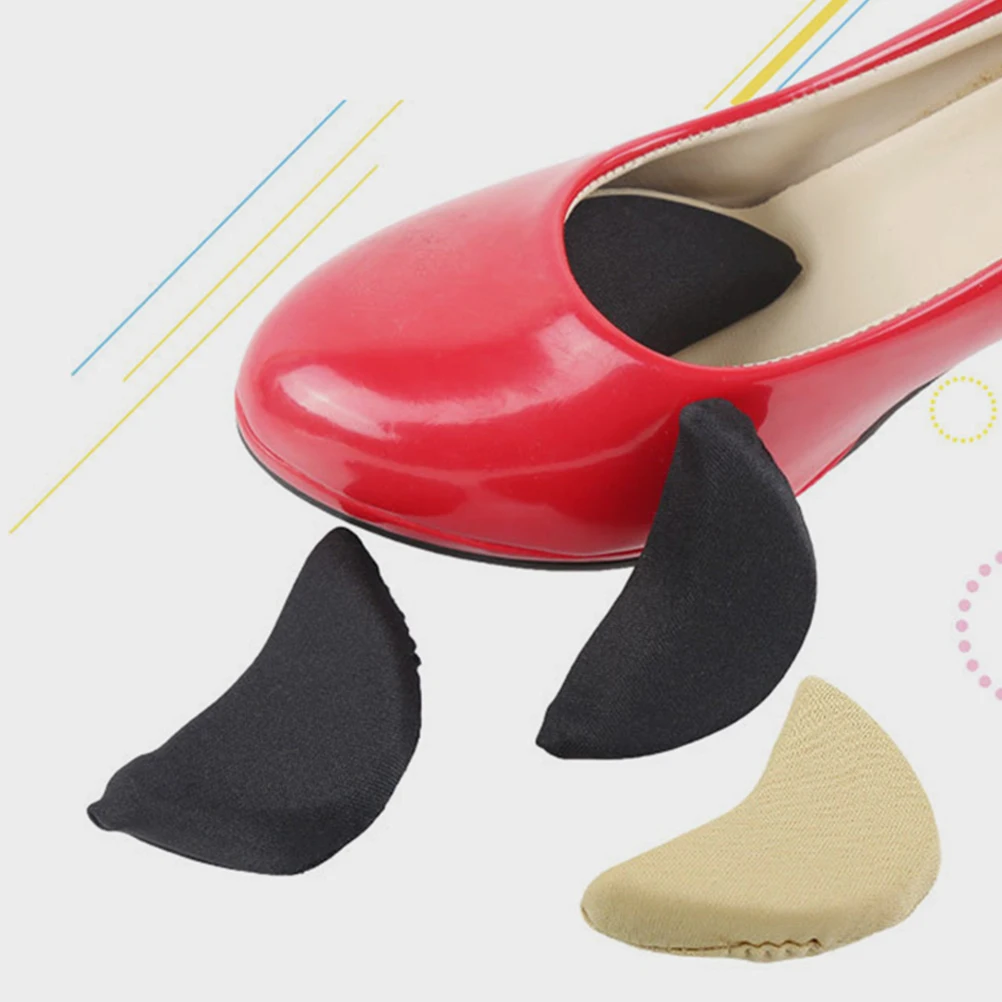 

6 Pairs High Heel Pads Knitted Cotton Sponge Forefoot Cushion Shoe Inserts Too Big Women Toe Fillers Comfortable Supporting Toes