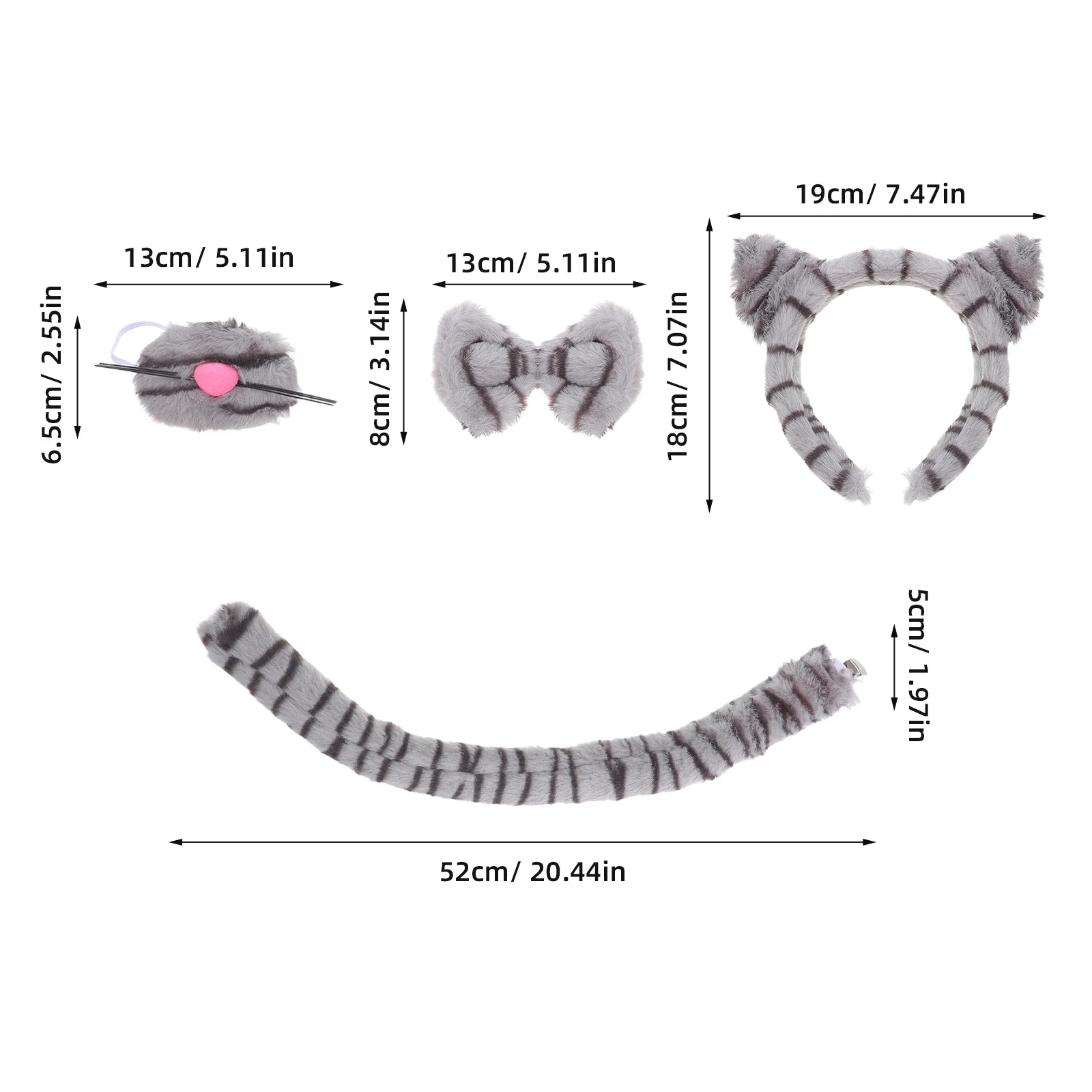 1 conjunto de faixa de cabeça com estampa de gato, macia e confortável, orelhas de fantasia para crianças, festa de halloween, cosplay, acessórios de gato, adereços de carnaval