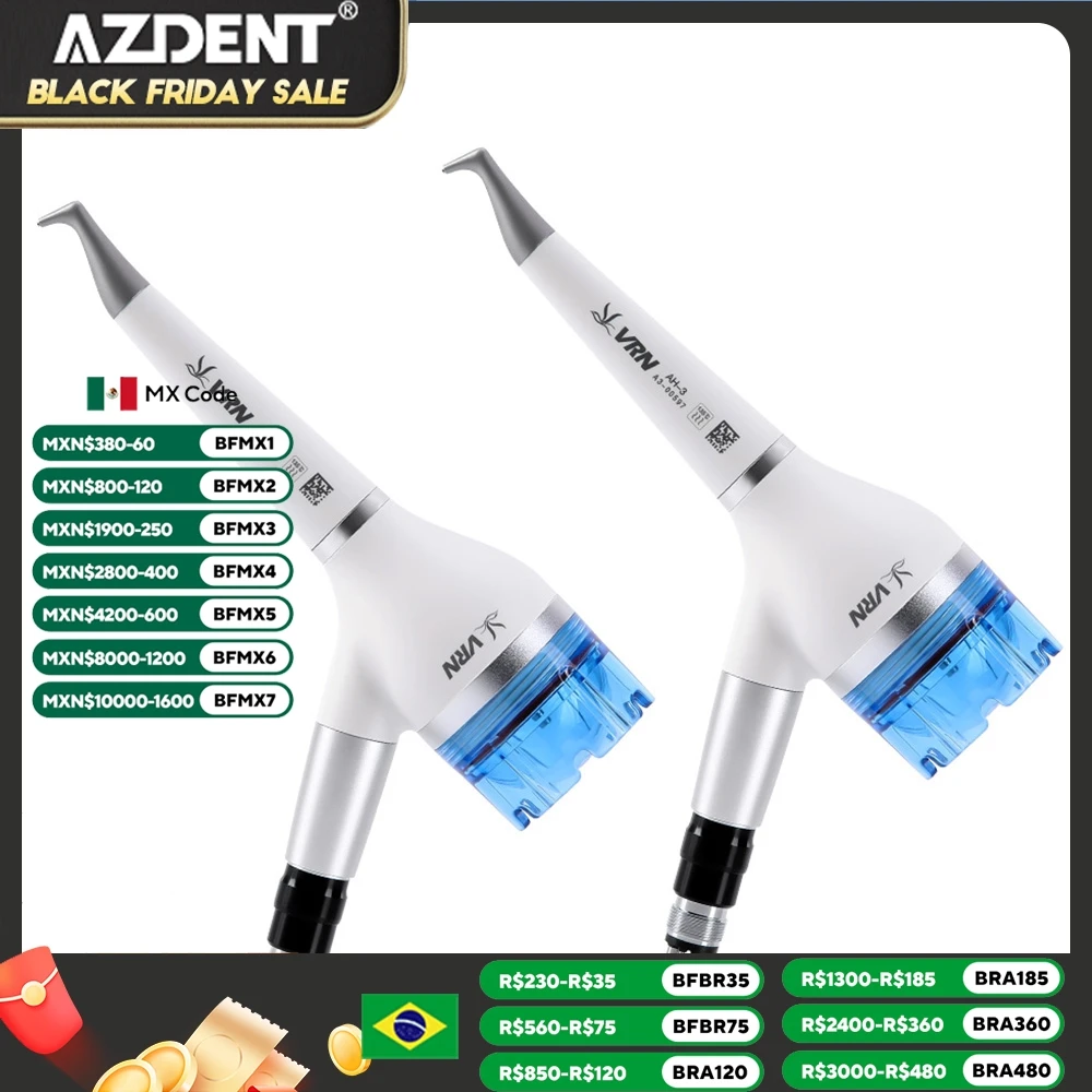 AZDENT Dental Teeth Polishing Handpiece Gun Whitening Spary Polisher Dentistry Compatible 4 Holes/2 Holes Quick connector