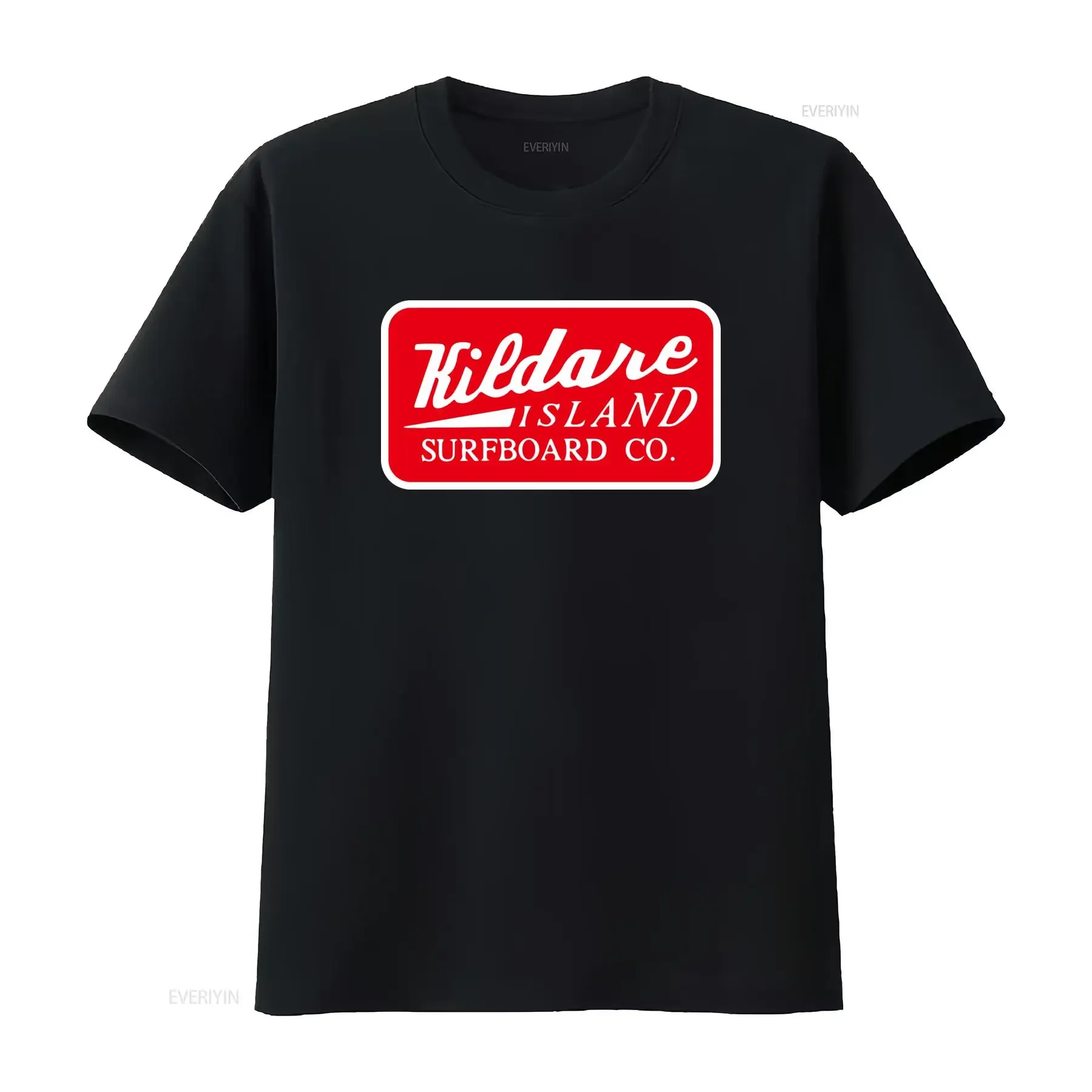 Kildare Island Surfboard Co Retro Red T Shirt GT039 Vintage Style Surfing Design for Beach Lovers vintage Washed Breathable