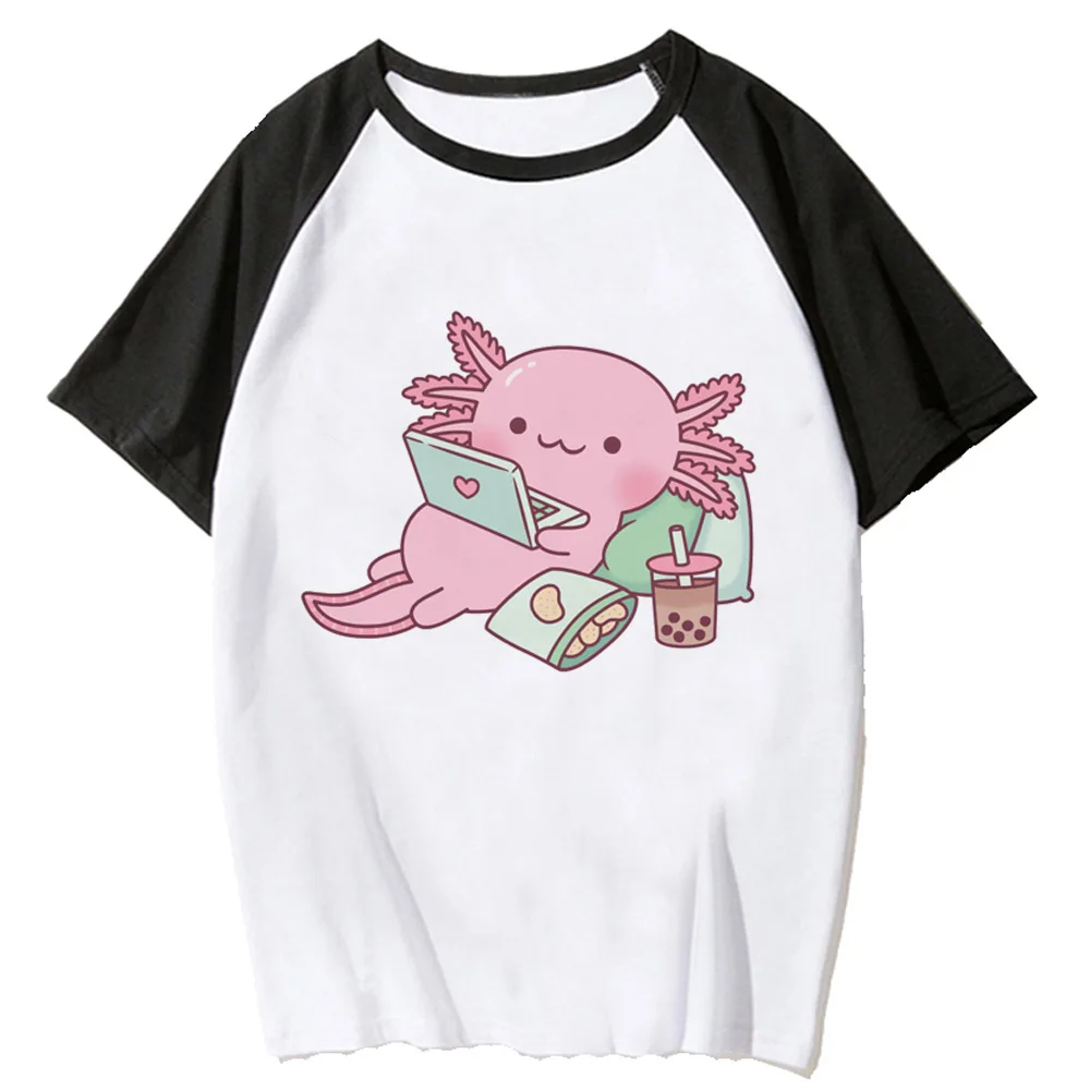 Ajolote Axolotl tshirt women Japanese harajuku graphic Tee female y2k graphic anime clothing