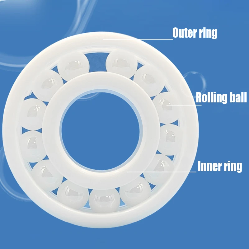 1PCS ZrO2 Zirconia Full Ball Ceramic Bearing Anti-Magnetic 6800 6801 6802 6803 6804 6805 6806 6900 6901 6902 6903 6904 6905 6906