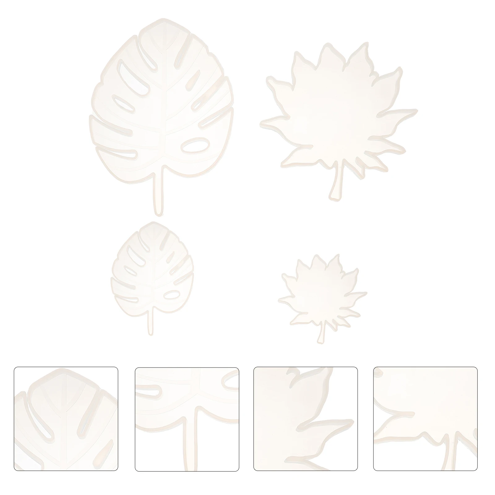 

4 шт., силиконовые формы Monstera с кленовым листом, креативная ремесленная модель, кристаллическая эпоксидная форма, легкосъемный безопасный материал