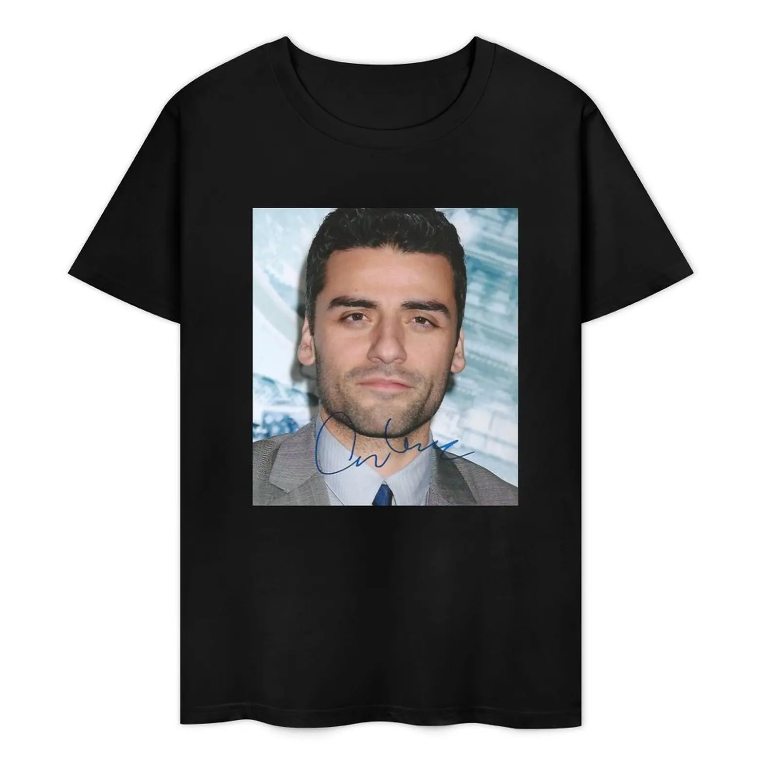 Mens Womens Creme Oscar Isaac Signed Cute Graphic Gifts T-Shirt plain oversized black t shirts for men