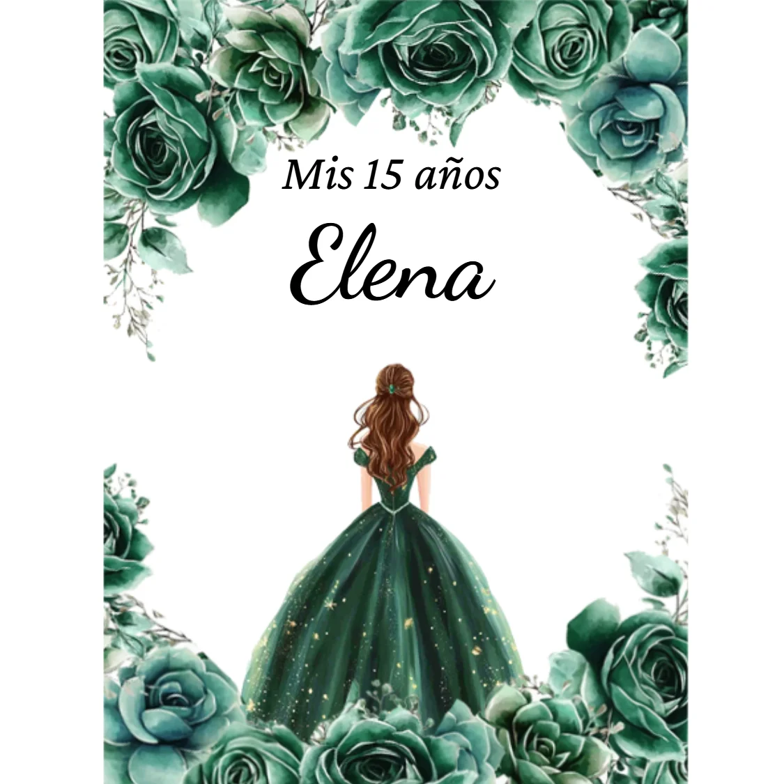 18 36pcs Personalized Wine Bottle Labels 15th Birthday Party Crown Decor Graphic Print