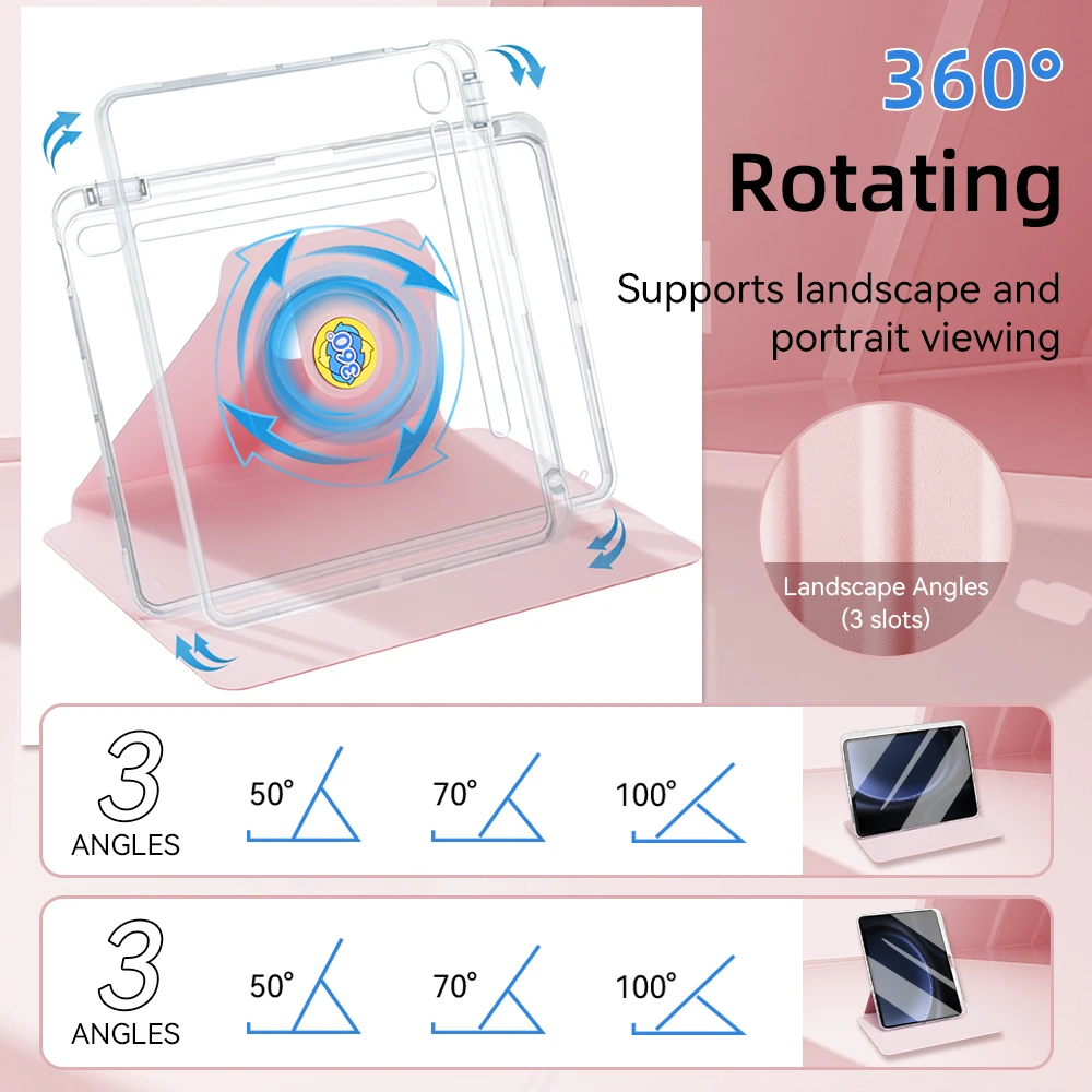 360 Rotating Bracket for Samsung Galaxy Tab A11 Plus Case A9 + 11