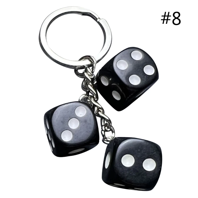 Handmade Smiling Face 8 Ball Charm Keychains Phone Chain Keyring