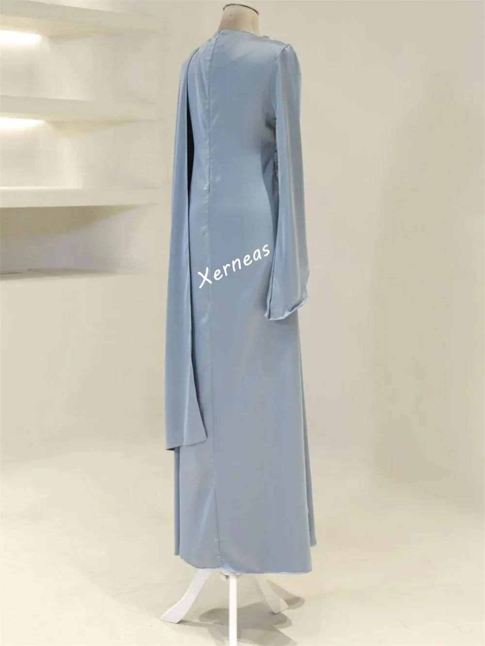 Customized Charmeuse Pleat Evening Shawl Long Dresses Bespoke Occasion Classic Woman Elegant Party Wedding High Quality
