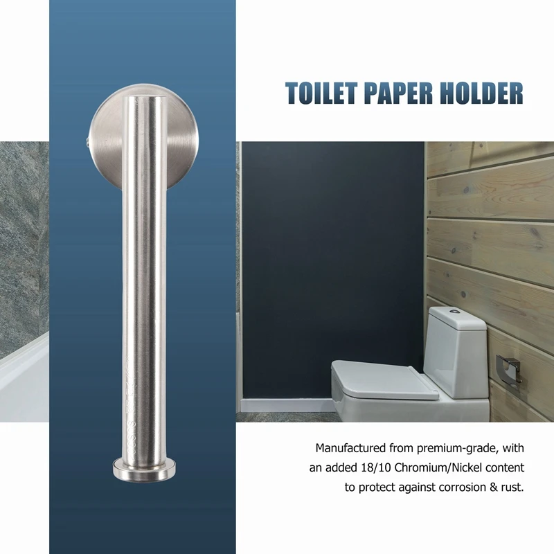 SUS 304 Stainless Steel Toilet Paper Holder,Round Tissue Holder,Paper Roll Dispenser