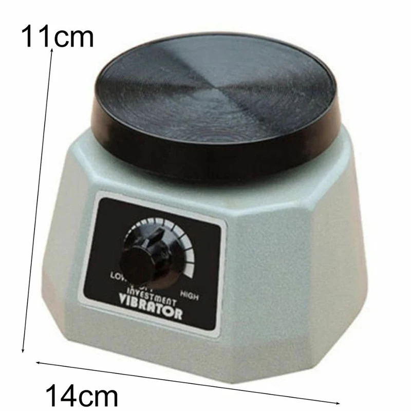 TJDent Dental High Power Plaster Vibrator 4'' Round Gypsum Variable Intensity Shaker Oscillator 110V/220V Dental Lab Equipment