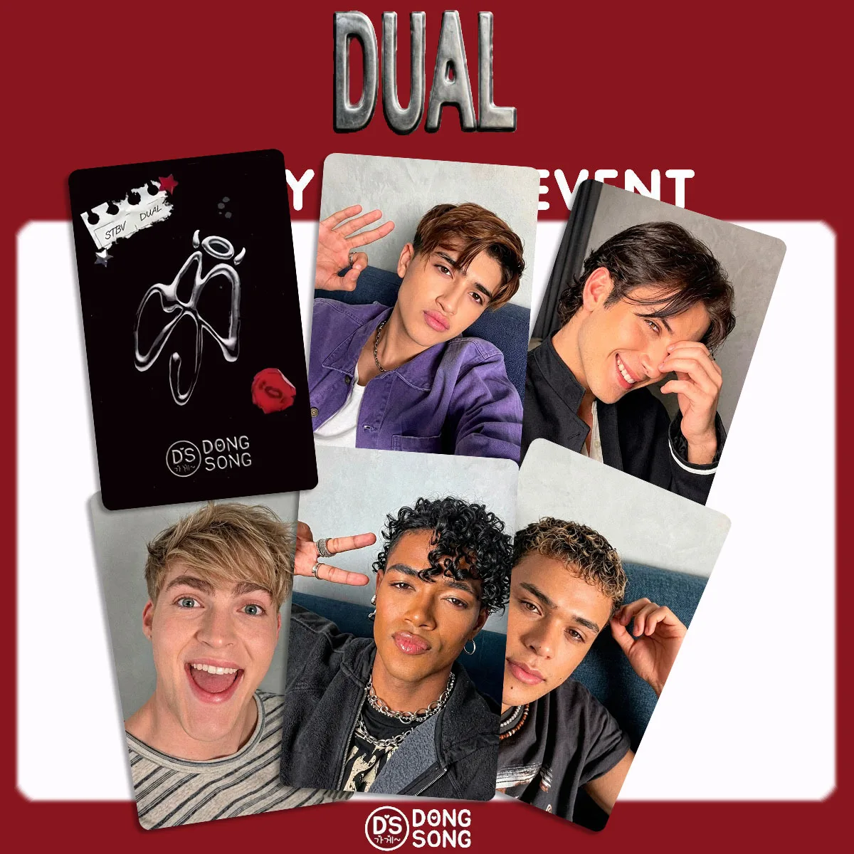 5Pcs/Set Idol SANTOS BRAVOS New Album DUAL Periphery Lomo Cards Special Bonus Card Drew Kaue Alejandro Gabi Kenneth Fans Gifts