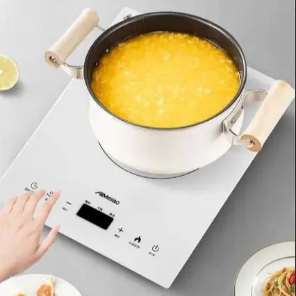 Household high power induction cooker 3000W desktop embedded single stove white crystal silver cooker