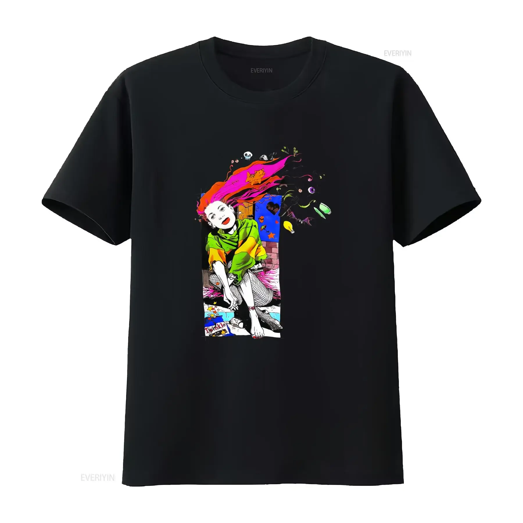 خمر 1995 ساندمان ديليريوم تي شيرت خمر غسلها تنفس موضة تنوعا لينة للجنسين امتدت مريحة عادية