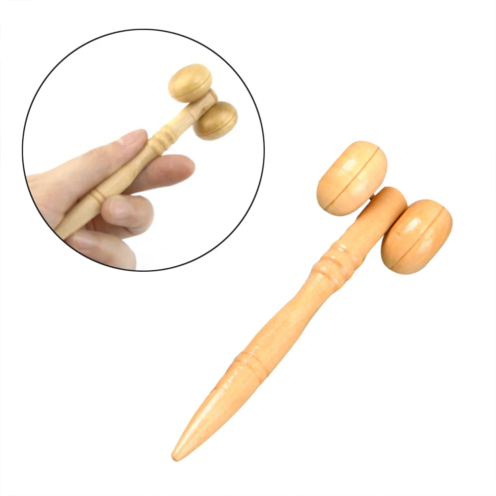 Wooden Face Mini Hob Manual Rolling Beauty Assistant for Men Unisex wooden massage massage roller wood