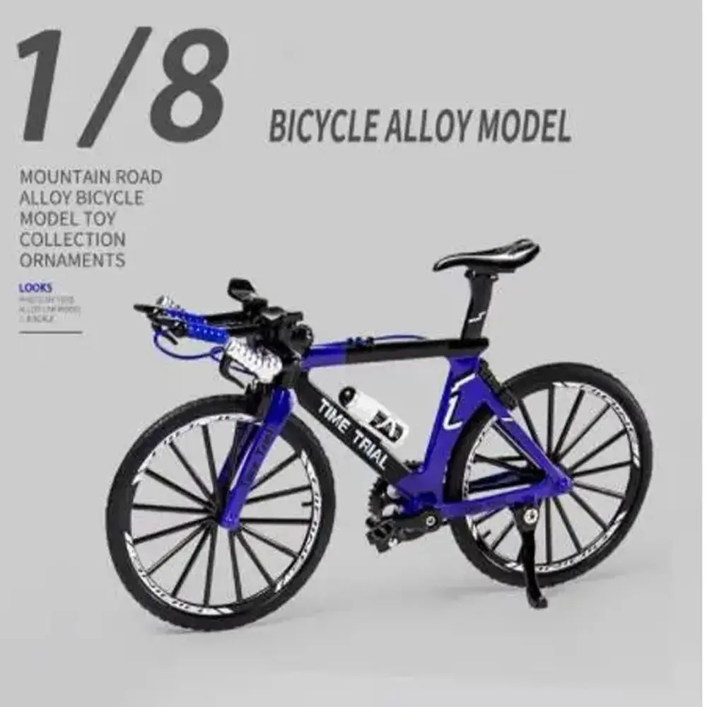 Home Decoration Diecast Mountain Bike Model Racing Ornament Mini Bicycle Metal 1:8 Simulation Bicycle Collection Toys