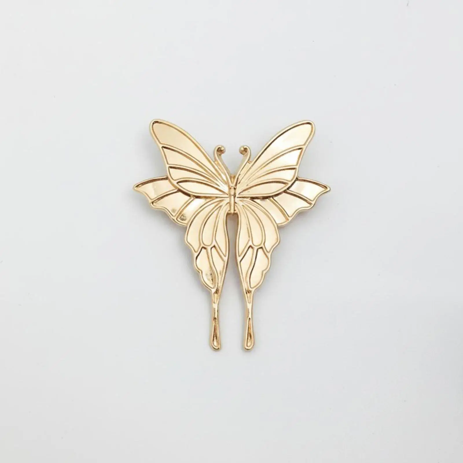DIY Inlay Brooch Finding Alloy Material Hollow Butterfly Pin Base for Crafters