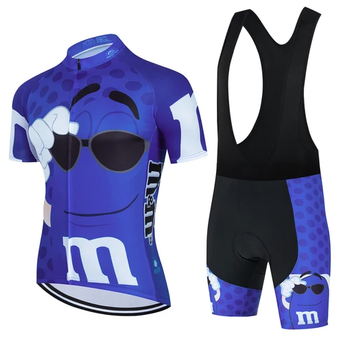 Imagen 2 del producto Conjunto de ropa de Ciclismo con dibujos animados para hombre, Maillot de manga corta para bicicleta de montaña, 2024