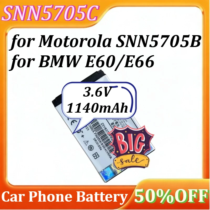 

New SNN5705C Car Phone Battery for Motorola SNN5705B for BMW E60/E66 Replacement Batteries 3.6V 1140mAh