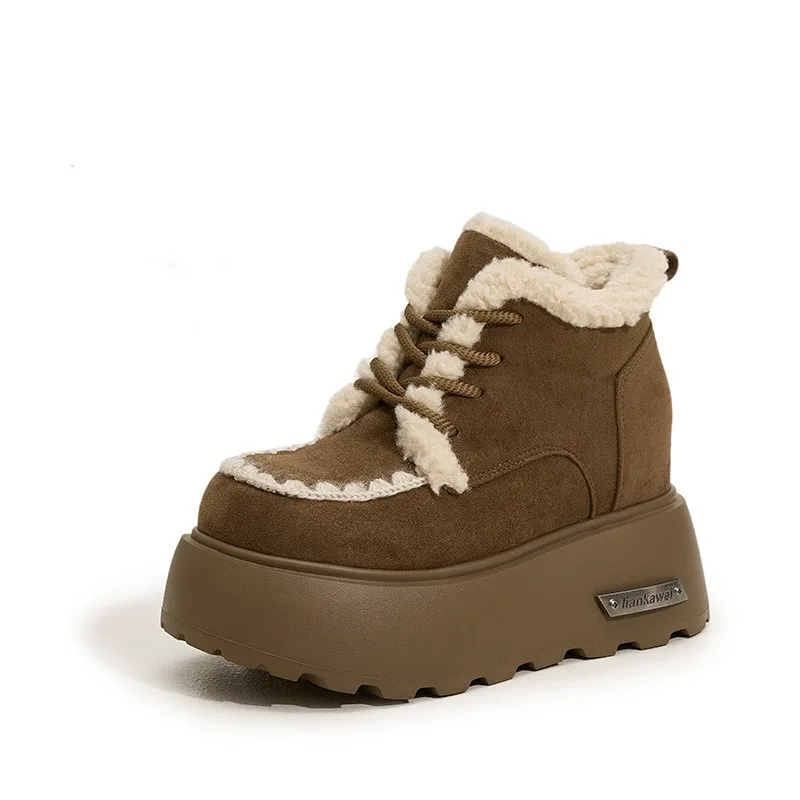 

10CM High Platform Snow Boots for Women Fashion Designer Thicken Plush Cotton Shoes for Women Winter Cozy Warm Ankle Boots Botas