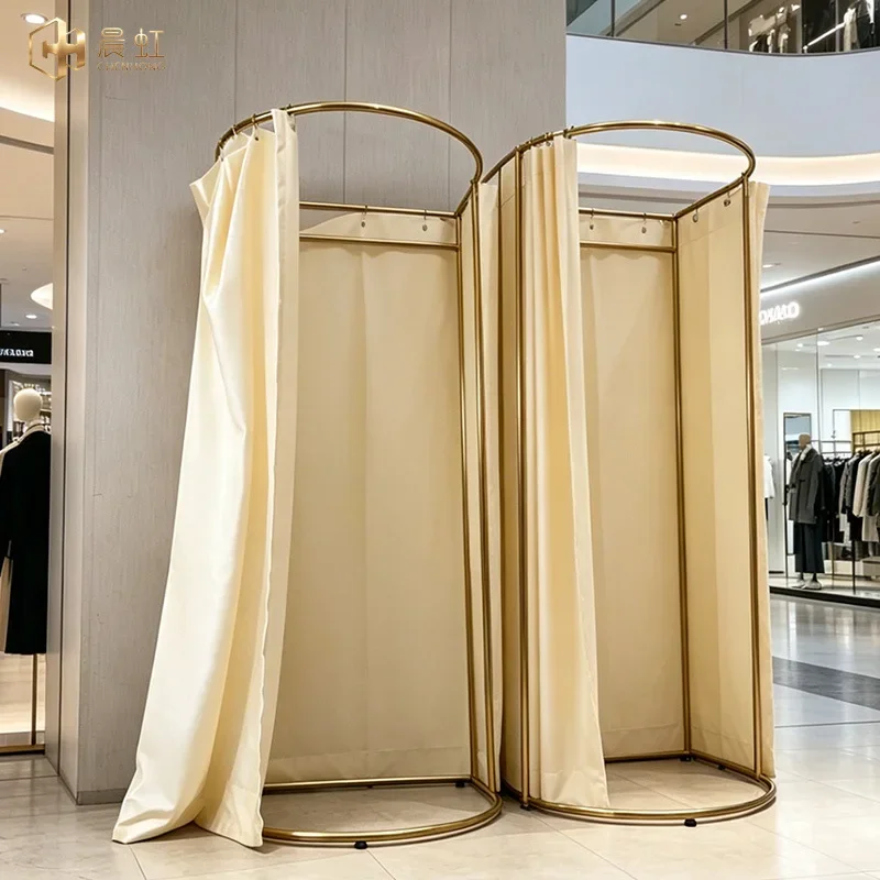 Clothing stores, shopping malls, door curtains, fitting rooms, easy to move, changing rooms, temporary removable display shelves