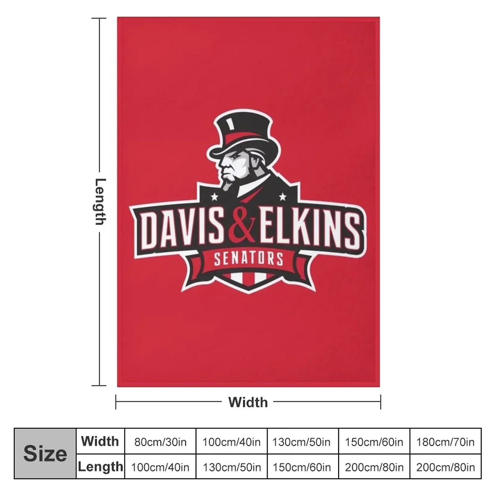 Davis & Elkins College Throw Blanket Loose Tourist Blankets