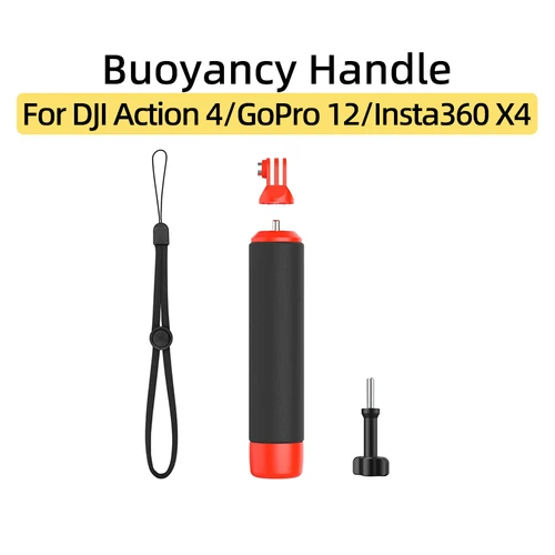 Imagen 1 del producto Para DJI Osmo Action 4/3/Insta360 X4/X3/Ace/Ace Pro/GoPro 12/11 cámara deportiva flotador Hnadheld flotabilidad varilla mango Kits Accesorios