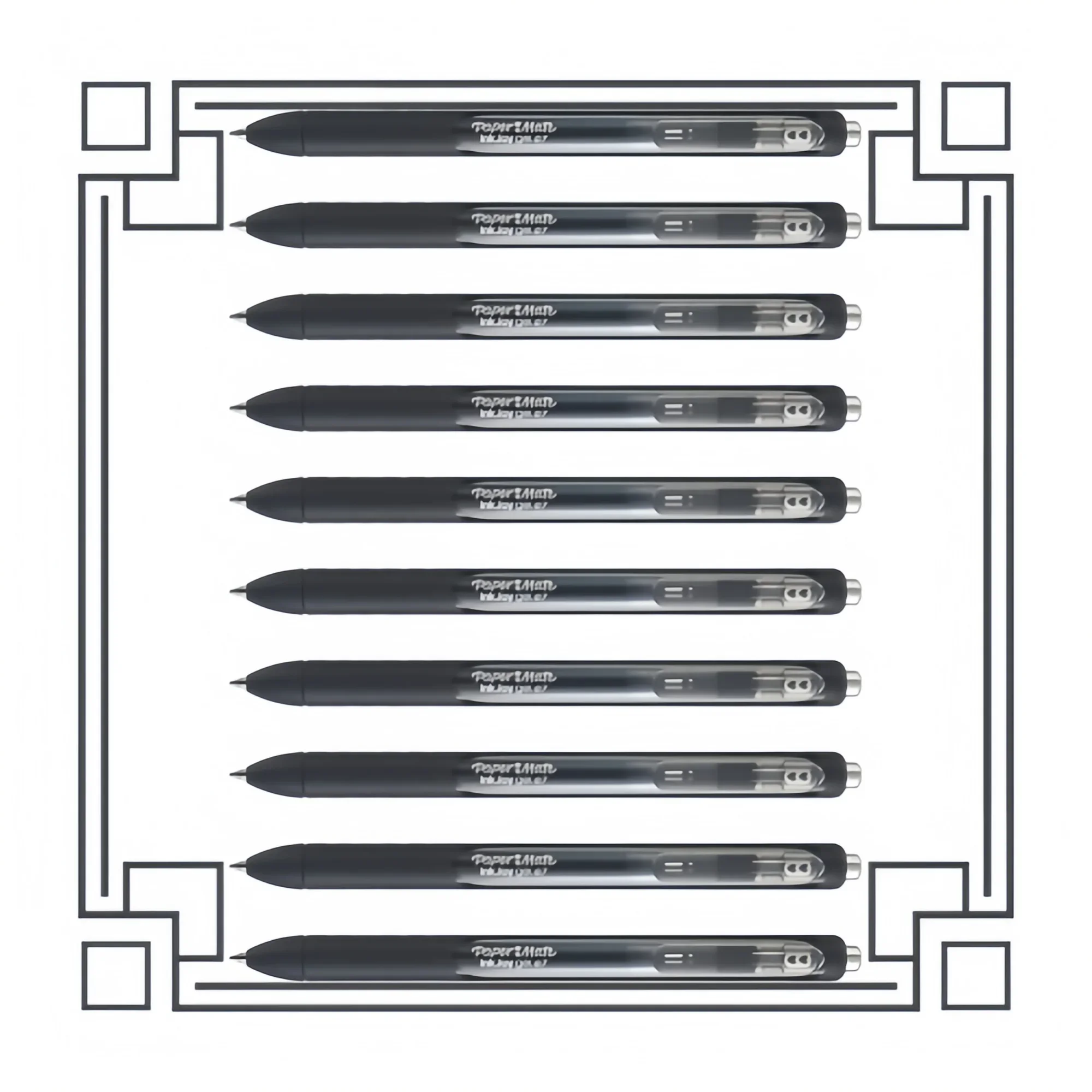 Black Gel Pens 10-Pack, 0.7mm Fine Point - Quick-Dry Ink, Comfort Grip for School, Office & Smooth Writing