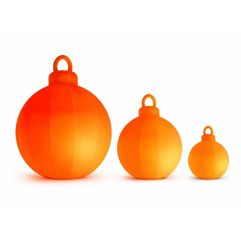 Inflatable Christmas Ball with LED Lights Large Luminous Decorative Sphere for Outdoor Garden Yard Holiday Decoration