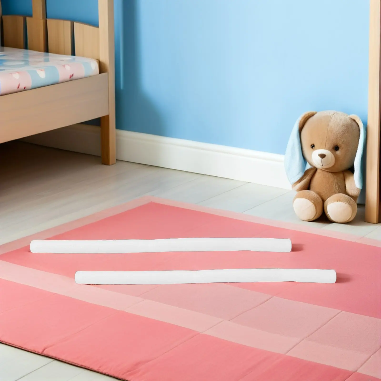 

6Pcs Infant Play Yard Safety Rail Cushion Soft Foam Pole Sleeve White Padding Baby Playpen Protection Play Yard Safety Foam