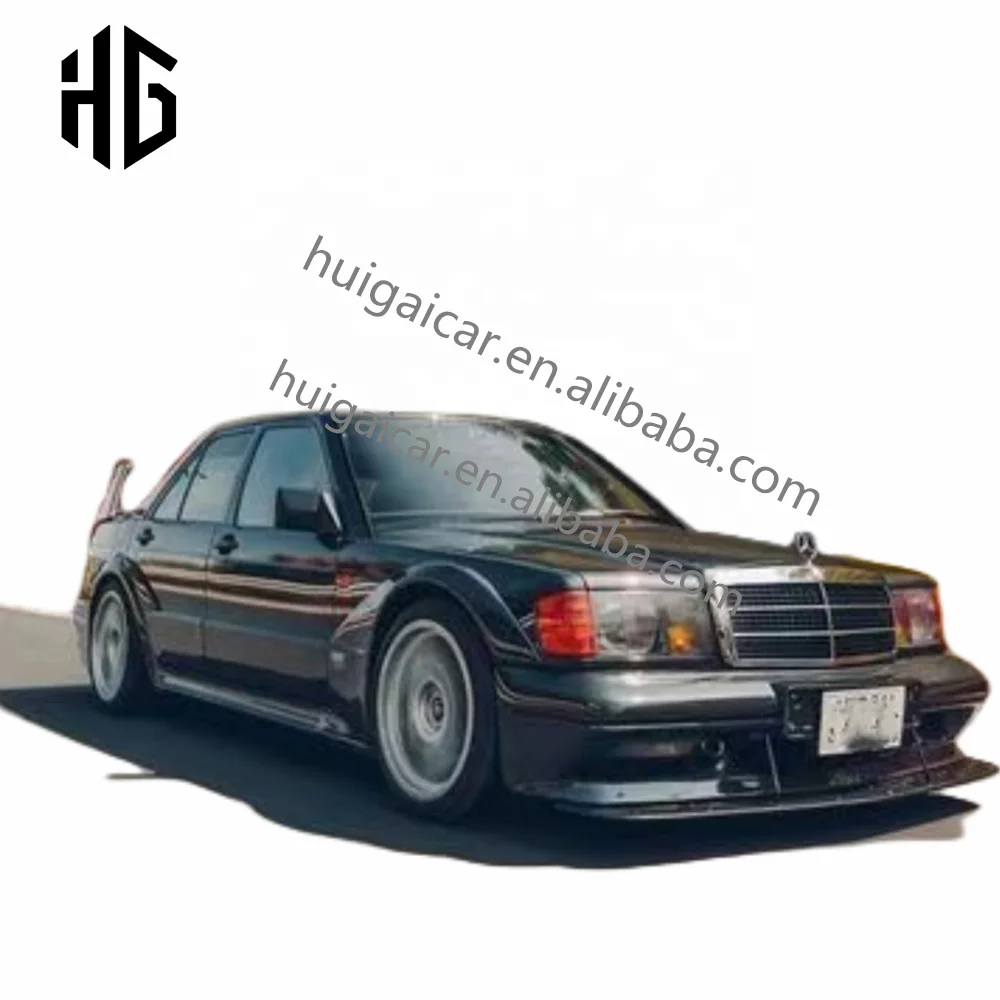 Car accessories body kit front bumper rear bumper lip spoiler side skirts auto parts for Mercedes Bens C class 190E EVO II