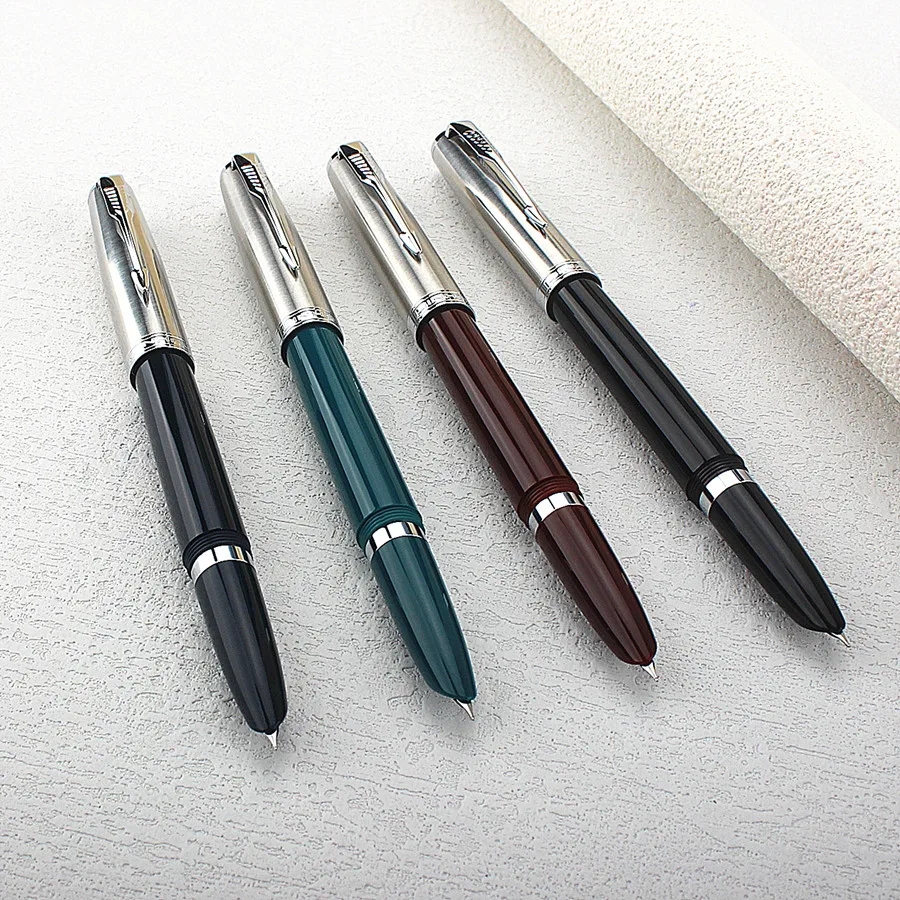 

Jinhao 86 Fountain Pen Silver Arrow Clip Luxury Elegant Resin Classic Pens 0.5mm Nib Writing Office School Supplies Stationery