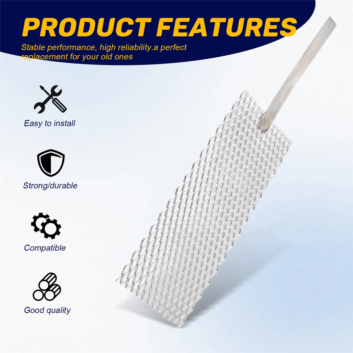 Anode en titane platiné en maille 6X15cm, outils de placage de bijoux en Rhodium ZJY