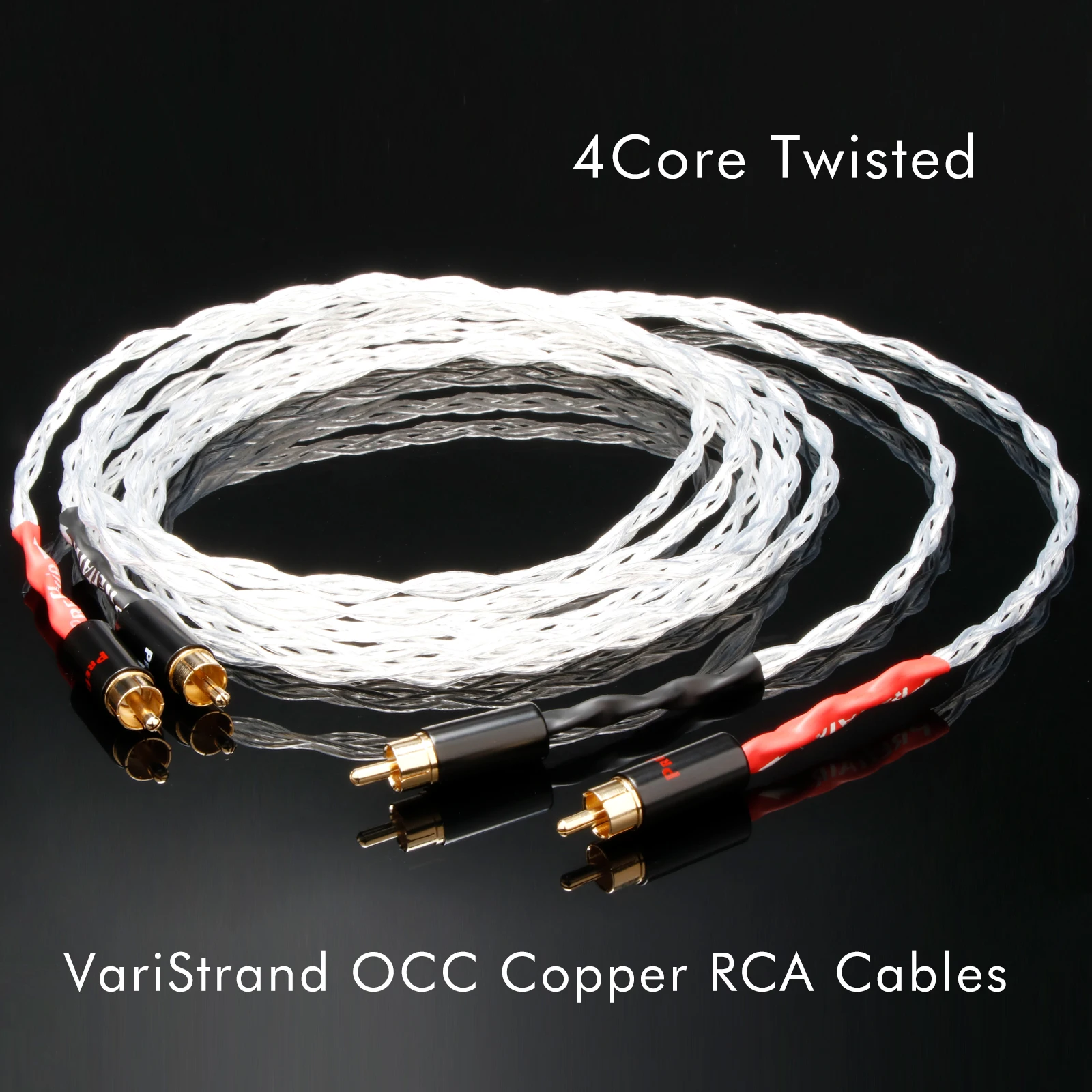 

Пара RCA-кабелей 4AG Hi-Fi, аудиокабель RCA-мама-мама, удлинительный кабель с позолоченными разъемами RCA
