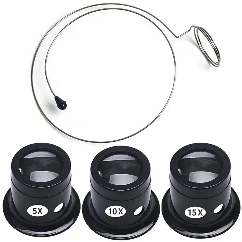 4pcs Watch Magnifier Tool Eye Loupe Loop Magnifier Magnifying Glass Jewelry Magnifying Tools