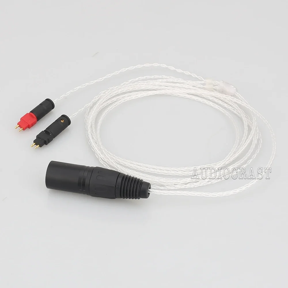 8 แกน OCC ชุบเงินหูฟังอัพเกรดสาย BALANCED XLR สําหรับ HD650 HD600 HD660s HD6XX UP-OCC ทองแดงชุบเงิน