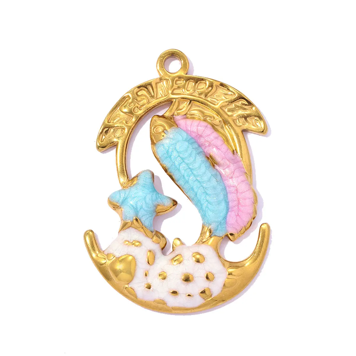 3pcs/Lot Fashion Stainless Steel Abalone Shell Flower DIY Earring Charms Starfish Necklace Pendants Woman Seal Fish Wholesale - view 6