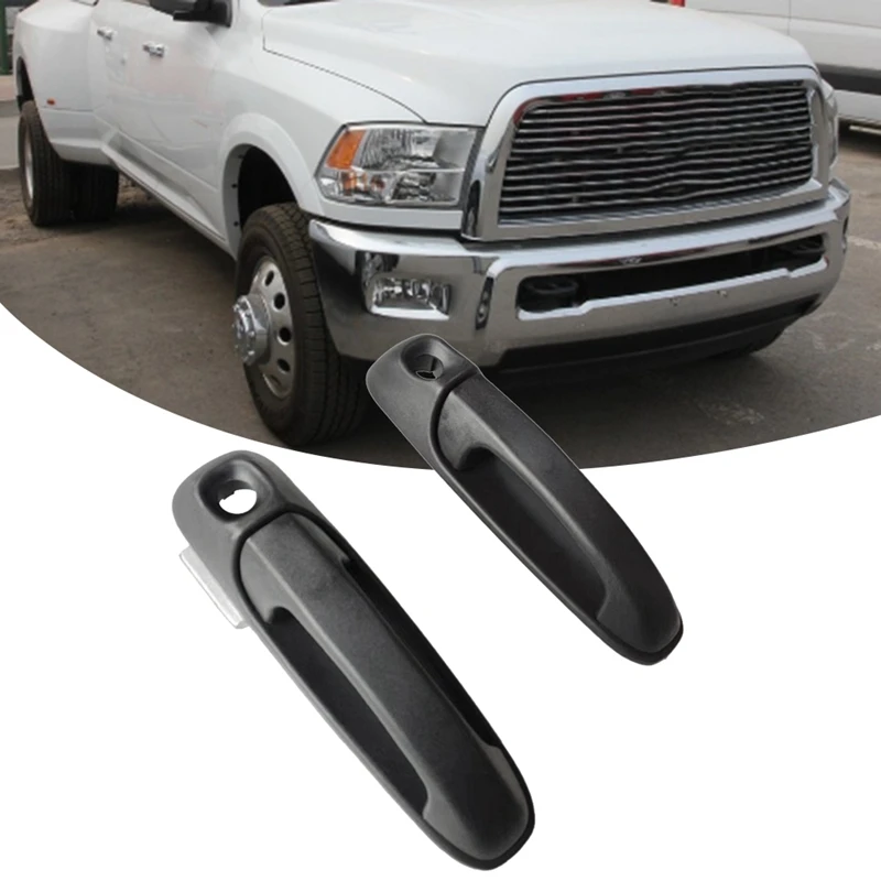 

Автомобильная Передняя дверная ручка 55275949AC 55275948AC, черные автомобильные аксессуары из АБС-пластика для Dodge RAM 2002-2011, внешняя дверная ручка, 2 шт.