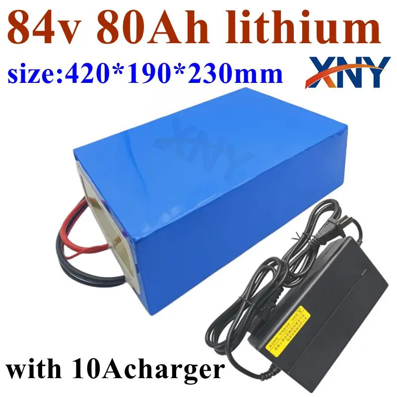 

84v 80Ah 100Ah lithium ion battery lipo bluetooth BMS APP for 5000w inverter motorhome Floor cleaner golf cart + 10A charger