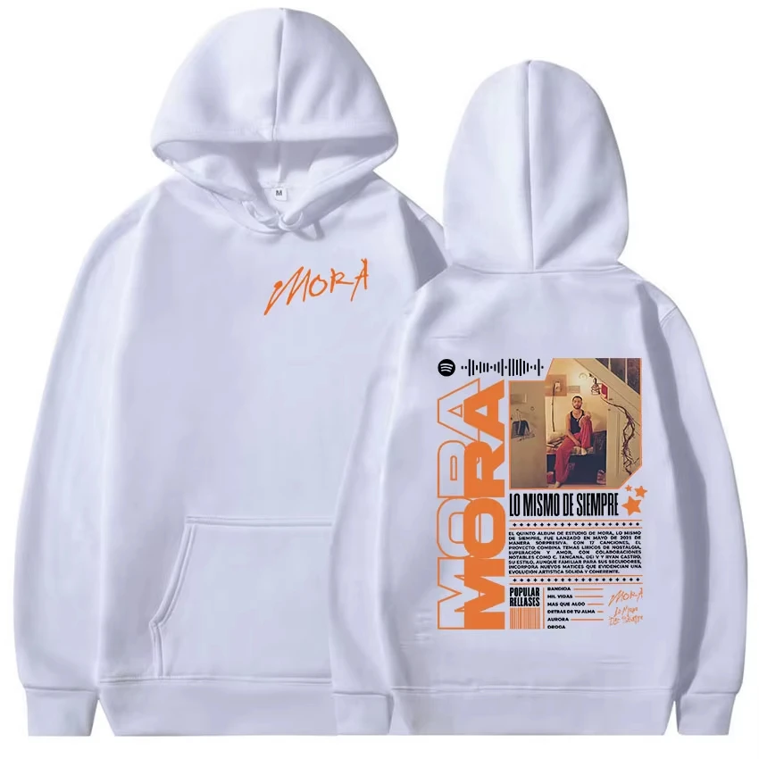 ألبوم جديد Mora Lo Mismo De La Otra Vez 2025، تي شيرت مسطح، تي شيرت رجالي كبير الحجم بتصميم ريترو تي شيرت قطني ملابس الشارع #2