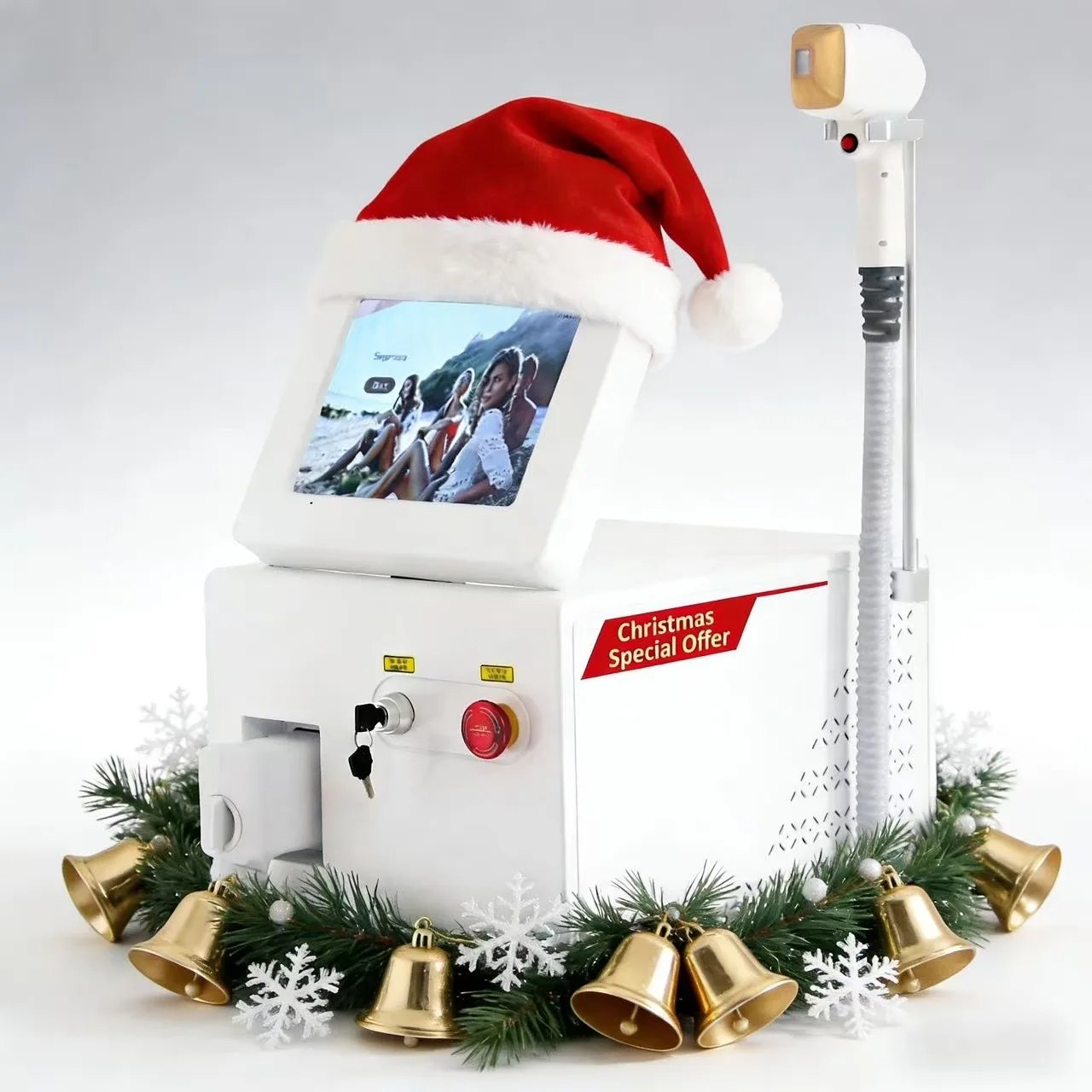 The diode laser whole-body painless hair removal machine is safe, fast, and permanent. The sapphire freezing point hair removal