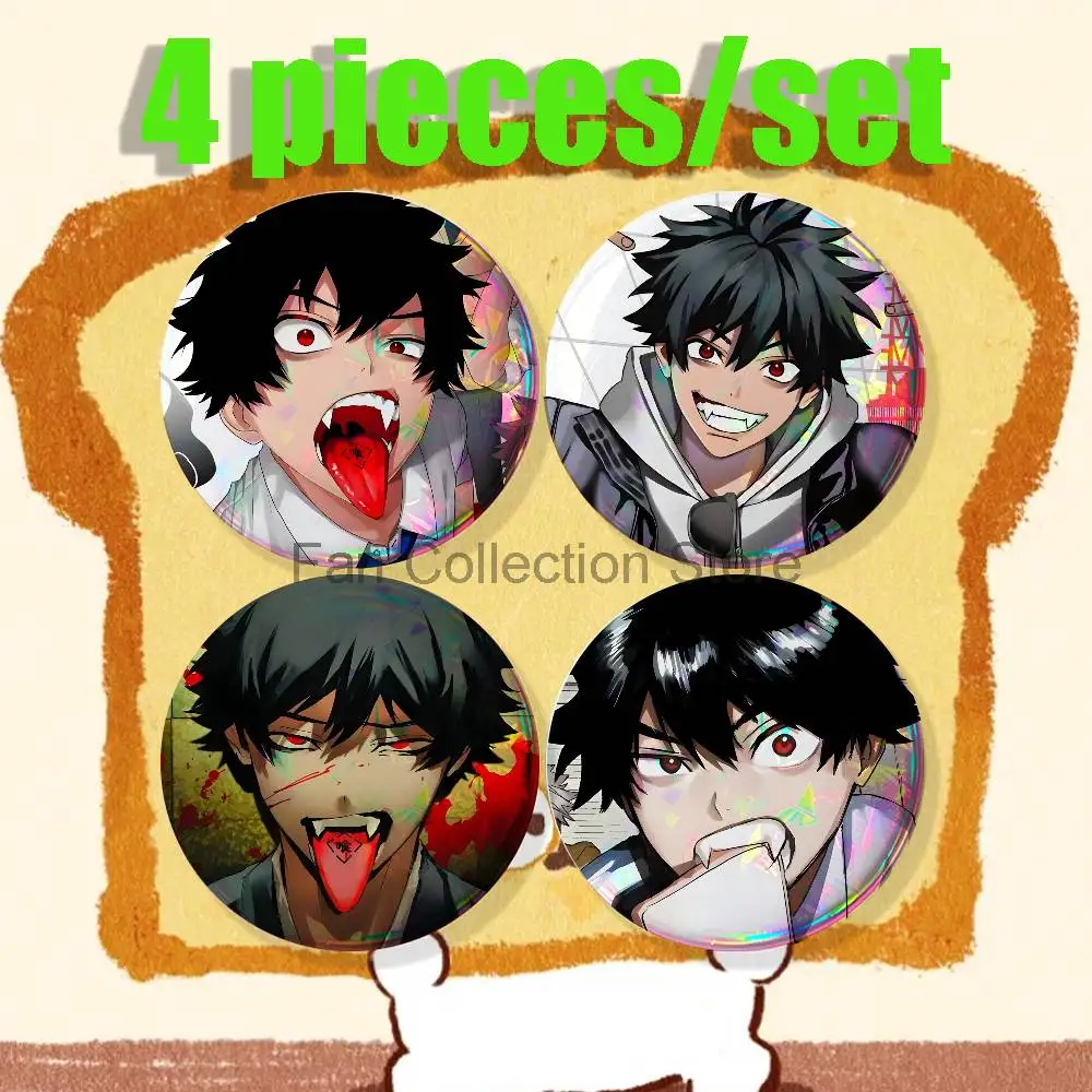 P-Phantom Mogari B-Busters Brooches for Backpack Accessories 25,32,44,58,75mm Round Enamel Pin 4-piece set Anime Fan Merchandise