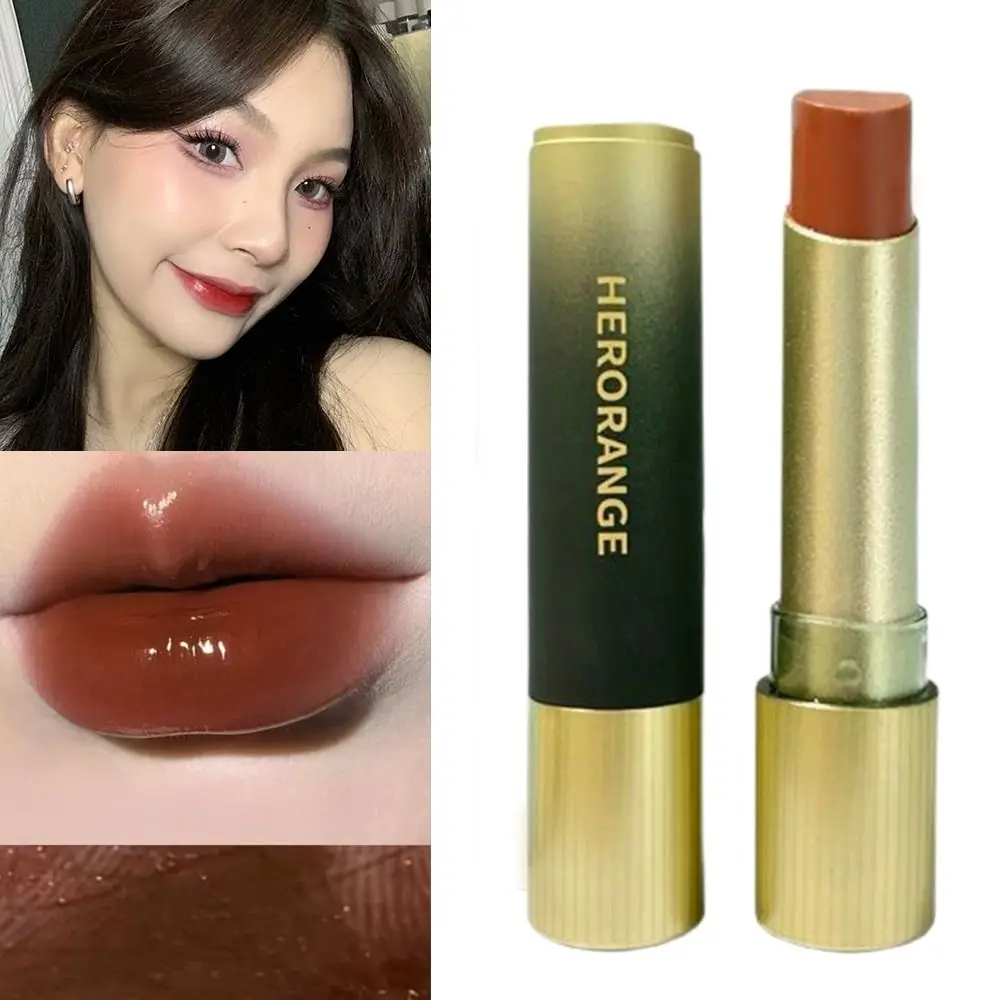 أحمر شفاه مرآة قلب الخوخ الساخن، مرطب شفاه ناعم، يرطب أحمر شفاه بالعسل للنساء والفتيات