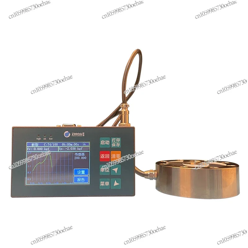 LF-500KN Spoke Type High Precision Digital Display Test Touch Screen Push-pull Force Meter Tensile Stress Testing Instrument