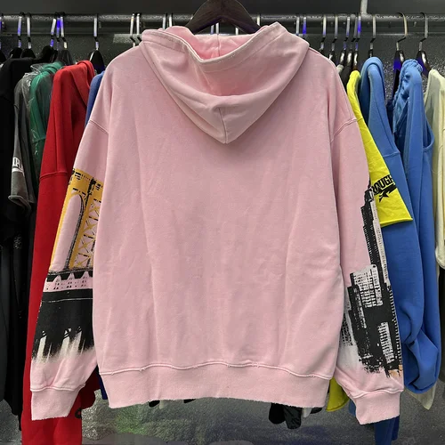 Imagen 2 del producto Sudadera con capucha y cremallera lavada con estampado de diosa de la libertad para hombres y mujeres, cárdigan de calle, sudadera holgada de algodón, chaqueta